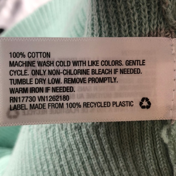 🌞 NWT Mossimo mint green gray striped sweater - Picture 5 of 5